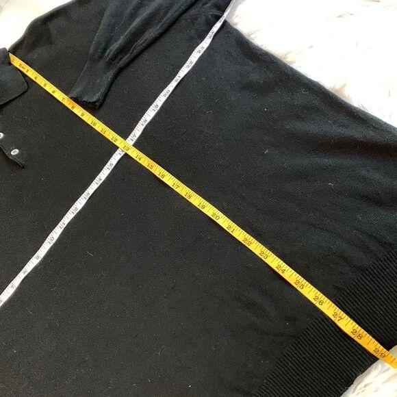 KEVOMAN sweater cashmere/silk blend polo style long sleeve men’s size XL - Picture 7 of 8